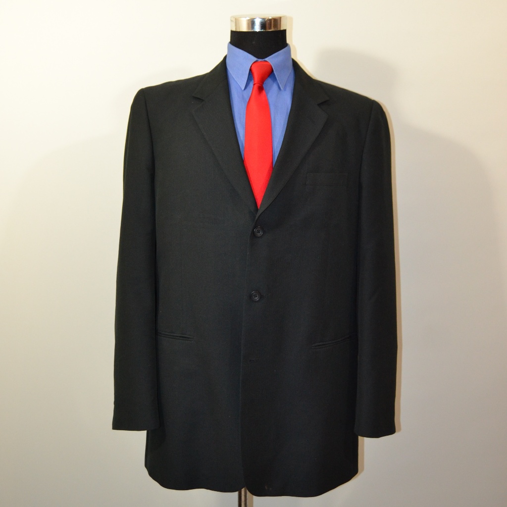 Claiborne 42l Sport Coat Blazer Suit Jacket Black